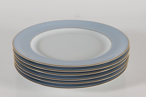 Royal CopenhagenSet of six changer plates with light blue rim