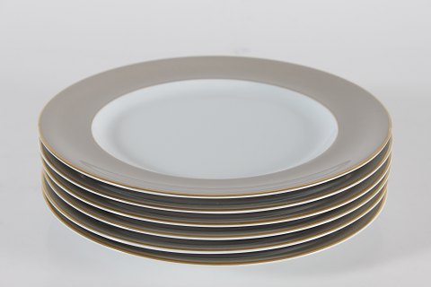 Royal CopenhagenSet of six changer plates with light brown rim