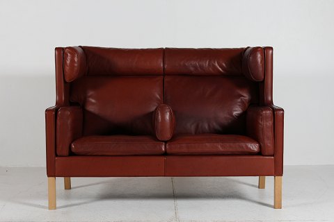 Børge MogensenSofa 2192 dark cognac colored leather