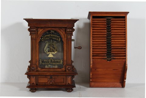 Antique music boxWall mountedwith shelf unit