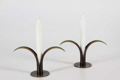 Ivar Ålenius-BjörkPair of candlesticks "Lily"Ystad Brons